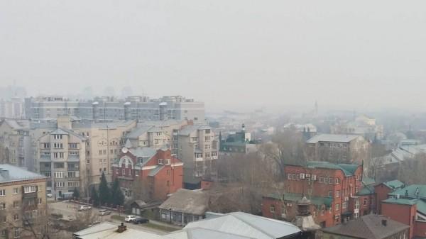 Над Барнаулом повисла дымная пелена Над Барнаулом повисла дымная пелена
