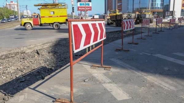 В Барнауле полным ходом идет строительство разворотного кольца на Новом рынке