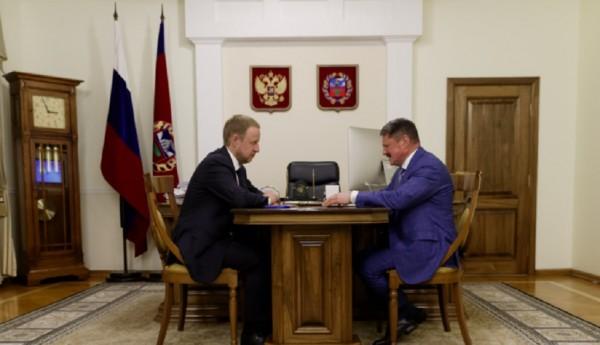 Губернатор Виктор Томенко провел рабочую встречу с Уполномоченным по защите прав предпринимателей в Алтайском крае