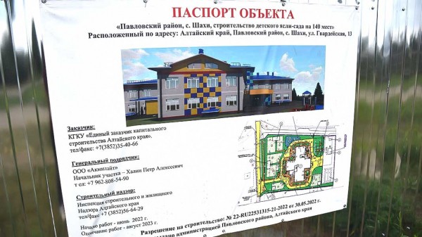 В селе Шахи построят детский сад на 140 мест В селе Шахи построят детский сад на 140 мест