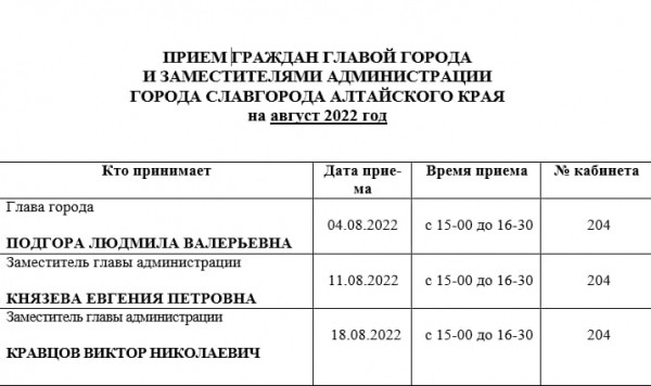 Прием граждан 