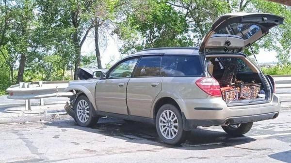 В Барнауле произошло ДТП на повороте рядом с аэропортом