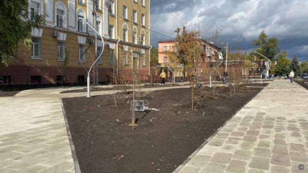 В барнаульском сквере Медиков высаживают сотню деревьев В барнаульском сквере Медиков высаживают сотню деревьев