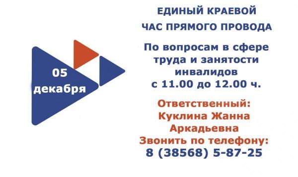 Единый краевой час прямого провода Единый краевой час прямого провода