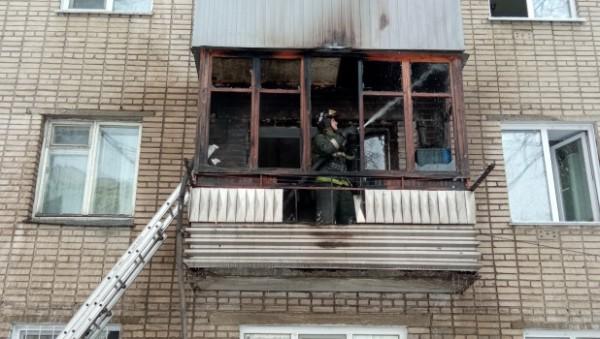 В барнаульской многоэтажке вспыхнул пожар В барнаульской многоэтажке вспыхнул пожар